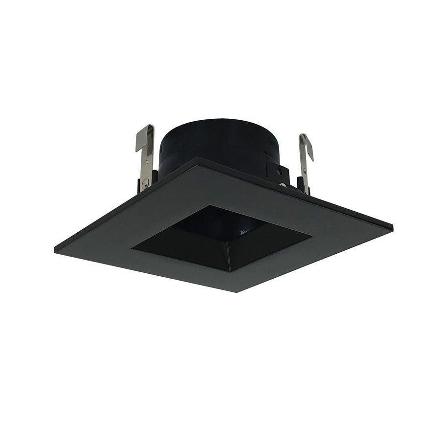Nora Lighting 4"Square Trim Regress, Blk Ref, Blk Trim - NS-4857BB