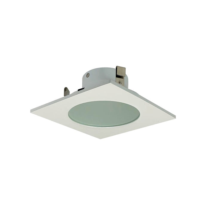 Nora Lighting 4" Frost Flat Lens/Square White Trim - NS-4926W