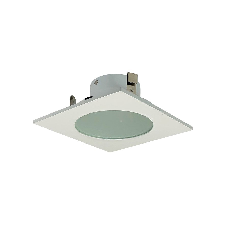 Nora Lighting 4" Frost Flat Lens/Square White Trim - NS-4926W