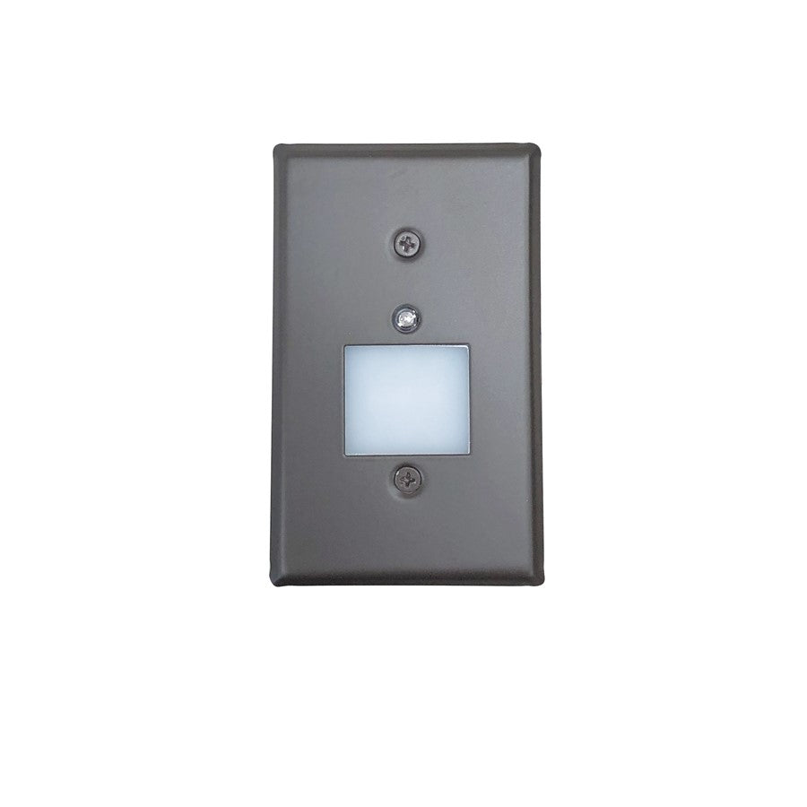 Nora Mini LED Step Lt w/Photocell, Frosted Glass, 2700K, Brz - NSW-6629PC-BZ