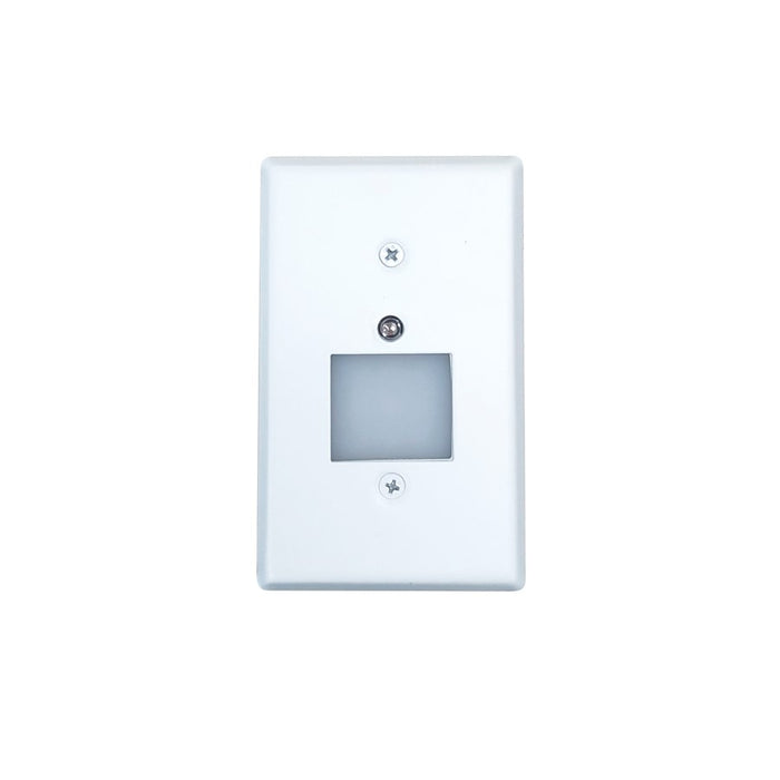 Nora Mini LED Step Lt w/Photocell, Frosted Glass, 2700K, Wht - NSW-6629PC-W