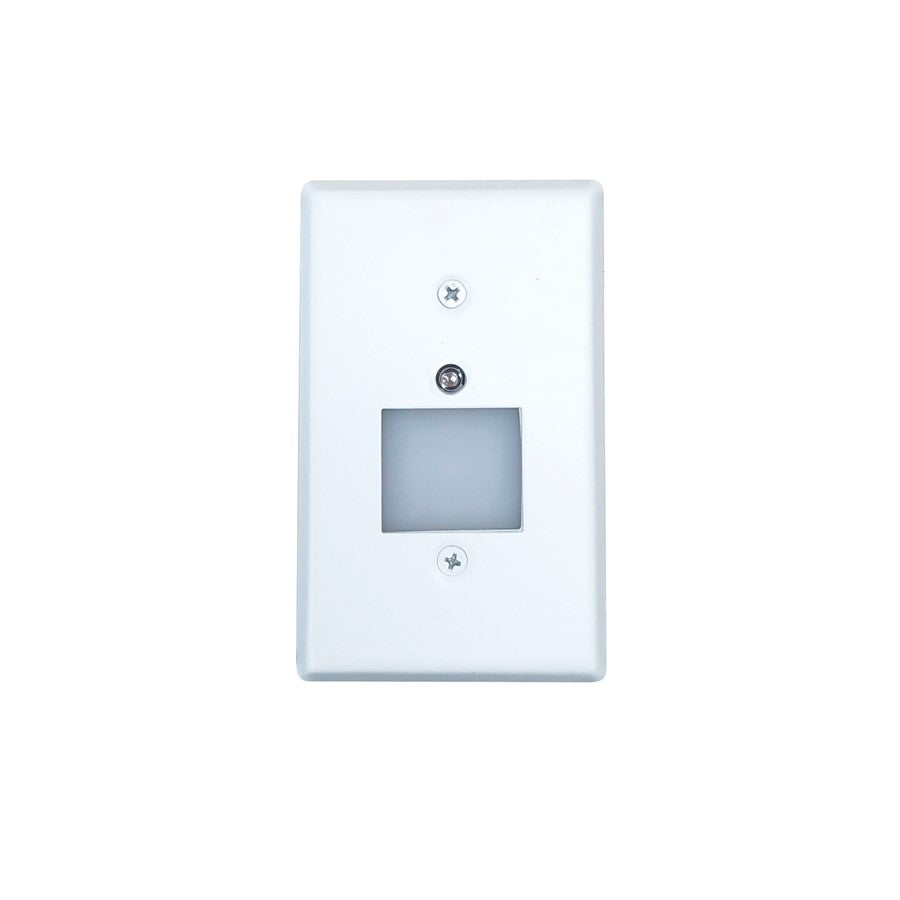 Nora Mini LED Step Lt w/Photocell, Frosted Glass, 2700K, Wht - NSW-6629PC-W