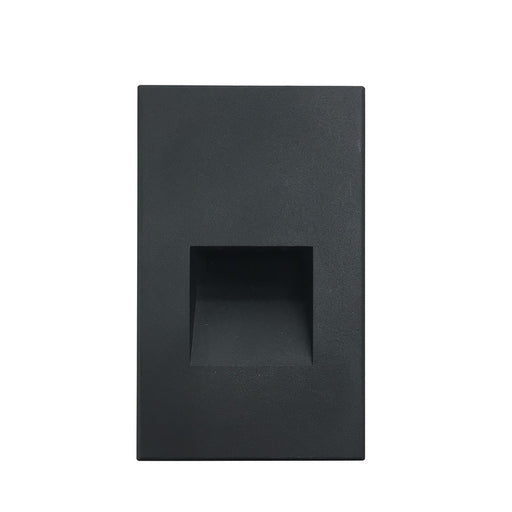 Nora Ari LED Step Lt w/Vertical Wall Wash Face Plate, 3000K, Blk - NSW-730-30B