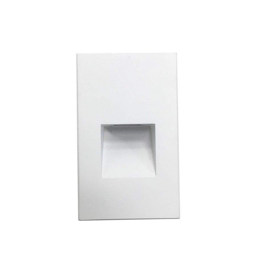 Nora Ari LED Step Light/Wall Wash Face Plate, 37Lm/2.5W/3000K, WH - NSW-730-30W