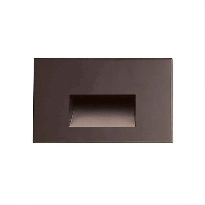 Nora Ari LED Step Lt w/Horizontal Wall Wash Face, 3000K, Brz - NSW-740-30BZ