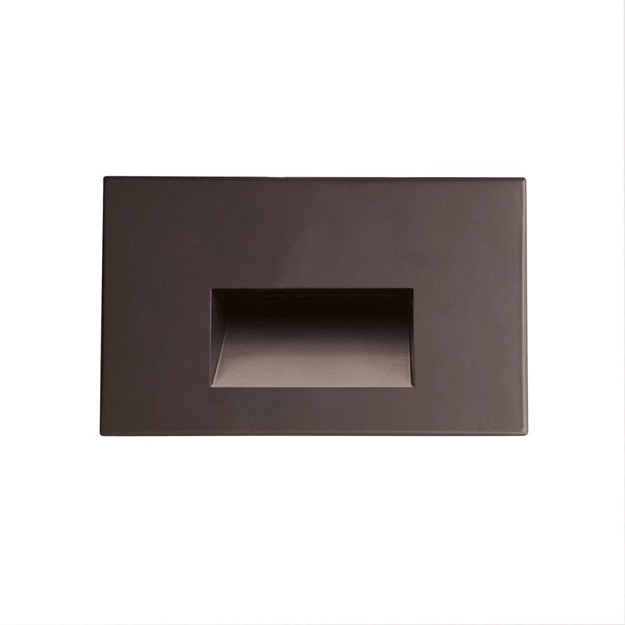 Nora Ari LED Step Lt w/Horizontal Wall Wash Face, 3000K, Brz - NSW-740-30BZ