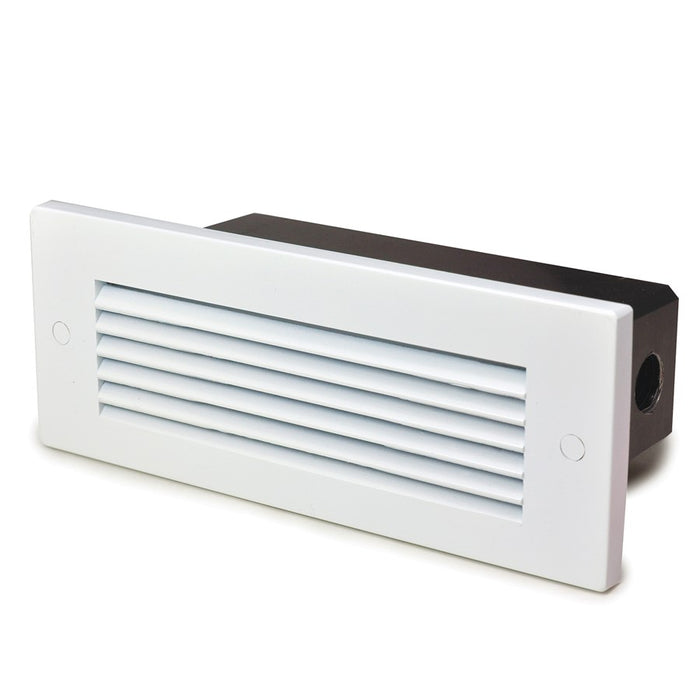 Nora Brick Die-Cast LED Step Light/Louver Face, 4.6W/3000K, WH - NSW-841-32W