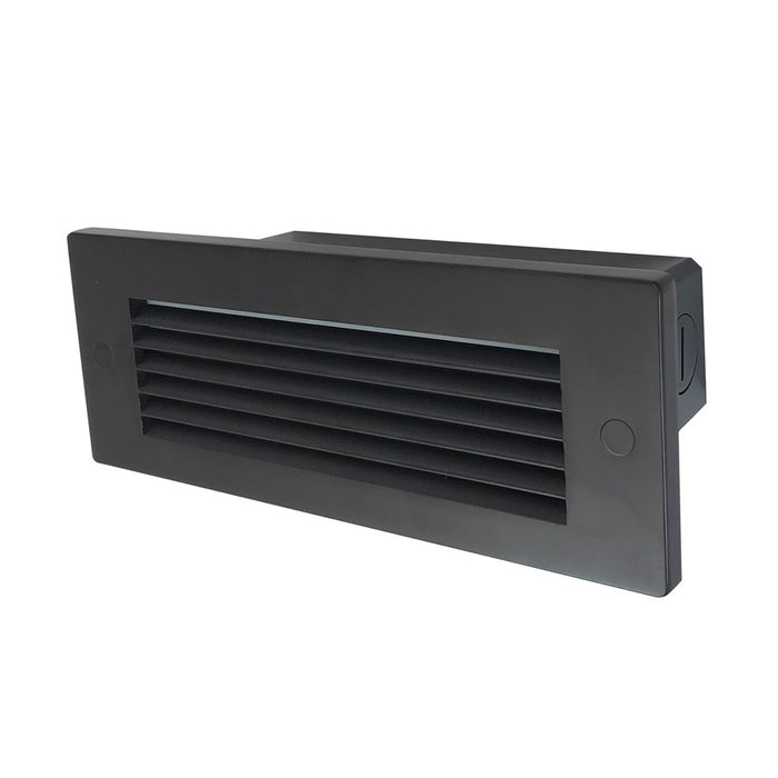 Nora Brick Die-Cast LED Step Lt w/Horizontal Louver Face, Brz - NSW-841-SCBZ
