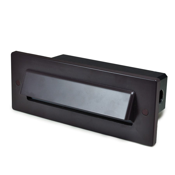 Nora Brick Die-Cast LED Step Light/Shroud Face, 4.6W/3000K, BZ - NSW-843-32BZ