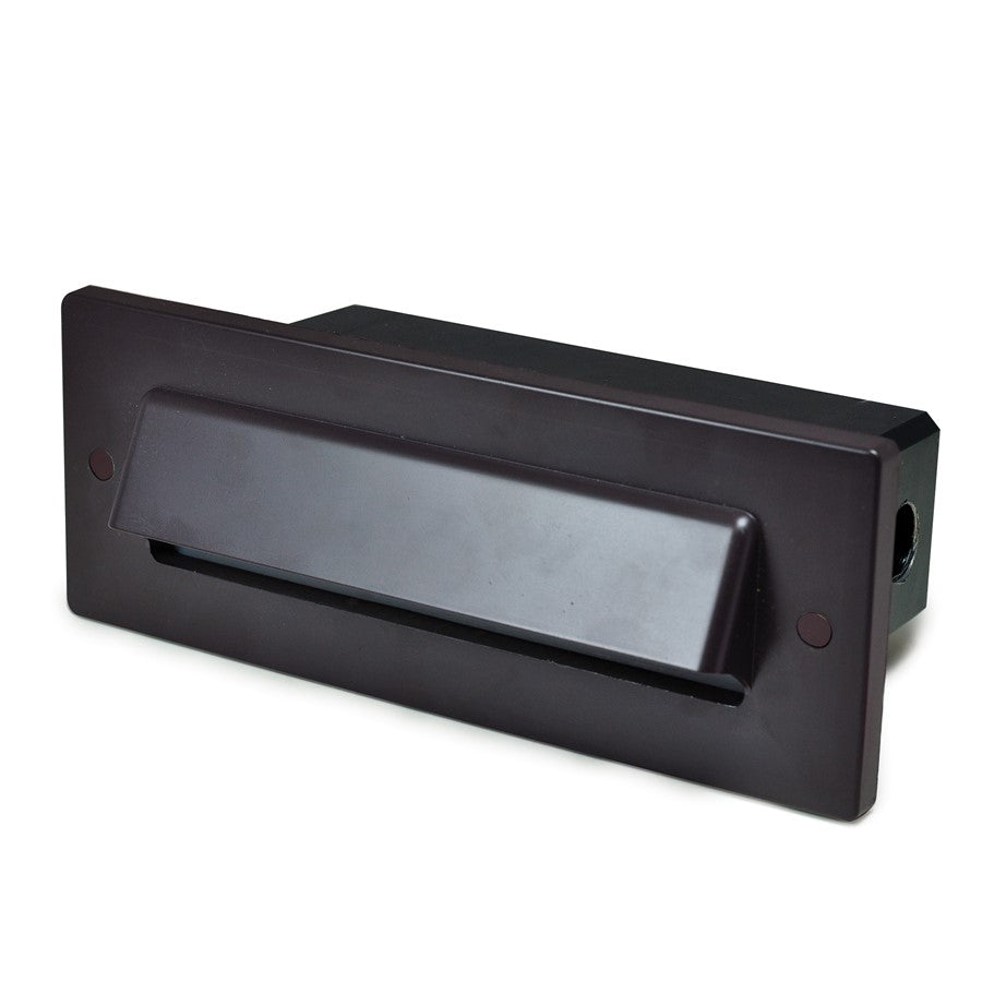 Nora Brick Die-Cast LED Step Light/Shroud Face, 4.6W/3000K, BZ - NSW-843-32BZ