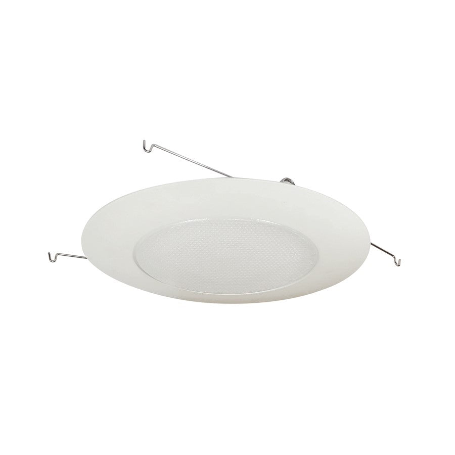 Nora Lighting 6" Albalite Shower Lens w/Metal Trim, White, - NT-22