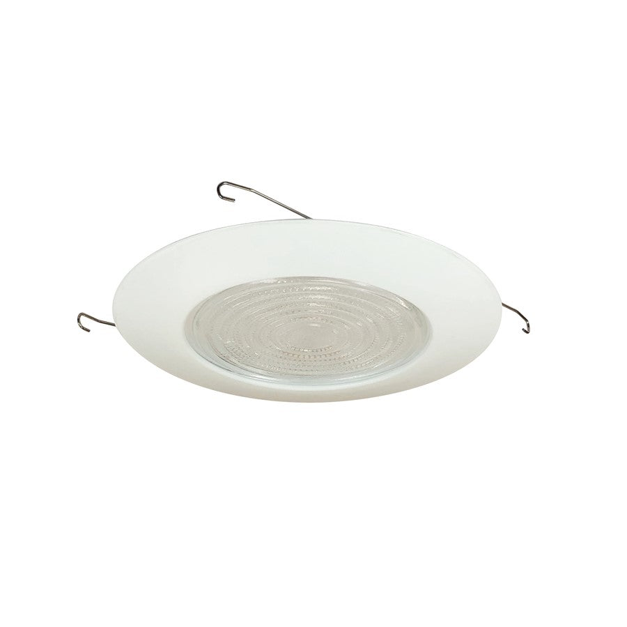Nora Lighting 6" Fresnel Shower Lens/Metal Trim, White - NT-23