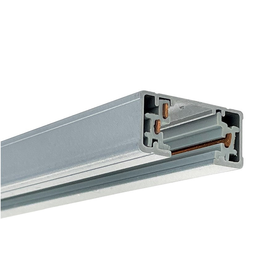 Nora Lighting 8' Track, 2 Circuit, Silver - NT-2304SA