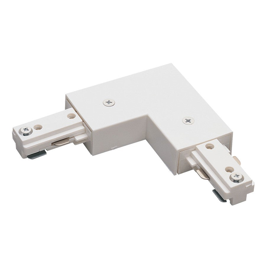 Nora L Connector, 2 Circuit Track Left Or Right Polarity, White - NT-2313W