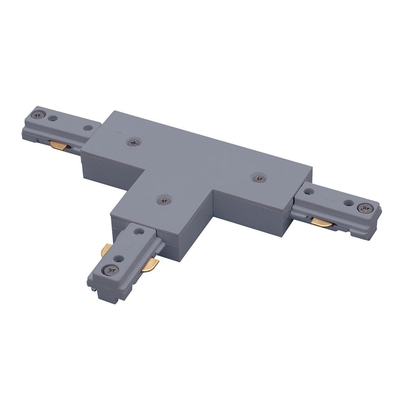 Nora Lighting T Connector, 2 Circuit Track, Left Polarity, Silver - NT-2314S-L