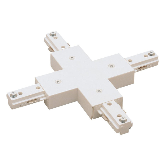 Nora Lighting X Connector, 2 Circuit Track, Right Polarity, White - NT-2315W