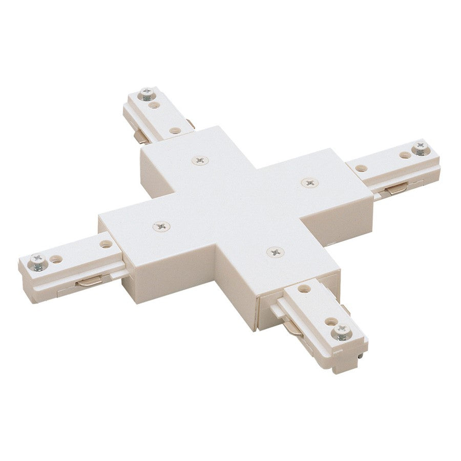 Nora Lighting X Connector, 2 Circuit Track, Right Polarity, White - NT-2315W