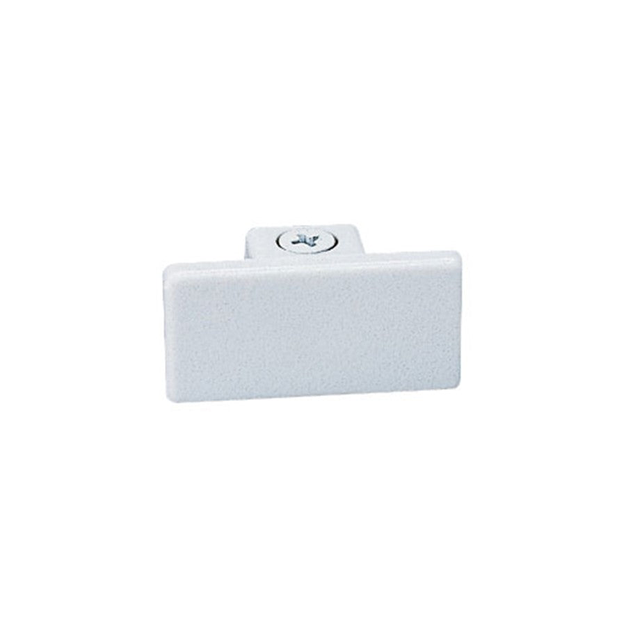 Nora Lighting Dead End Cap, 2 Circuit Track, Right Polarity, White - NT-2318R-W