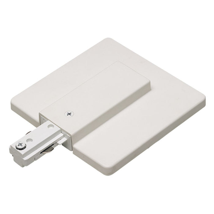 Nora Lighting Live End Feed/Canopy, 2 Circuit Track, White - NT-2352W