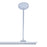 Nora Lighting 18" Pendant Assembly Kit, 1 Or 2 Circuit Track, Silver - NT-305S