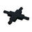 Nora Lighting X Connector, 1 Circuit Track, Black - NT-315B