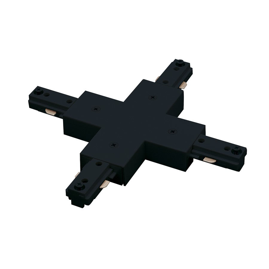 Nora Lighting X Connector, 1 Circuit Track, Black - NT-315B