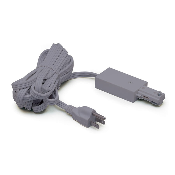 Nora Lighting Cord/Plug Set, 12', 1 Circuit Track, Silver - NT-321S