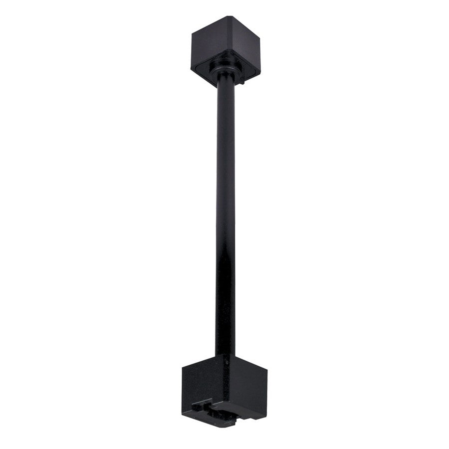 Nora Lighting 12" Track Extension Rod, 1 Or 2 Circuit Track, Black - NT-322B-12