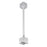 Nora Lighting 36" Track Extension Rod, 1 Or 2 Circuit Track, White - NT-324W