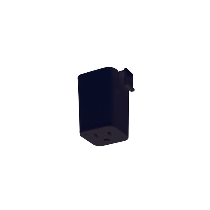Nora Lighting Outlet Adaptor, 1 Or 2 Circuit Track, Black - NT-327B