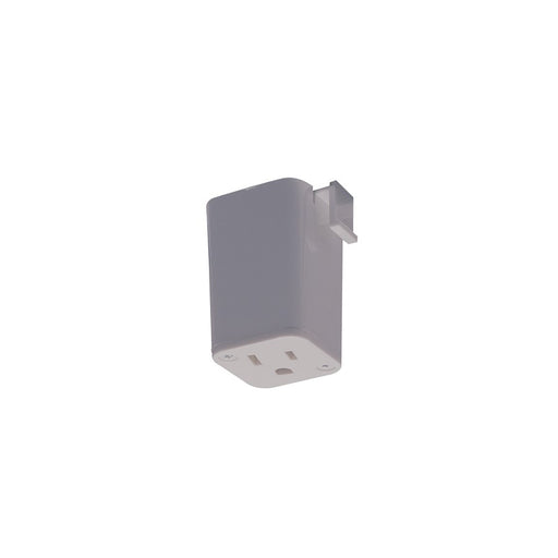 Nora Lighting Outlet Adaptor, 1 Or 2 Circuit Track, Silver - NT-327S