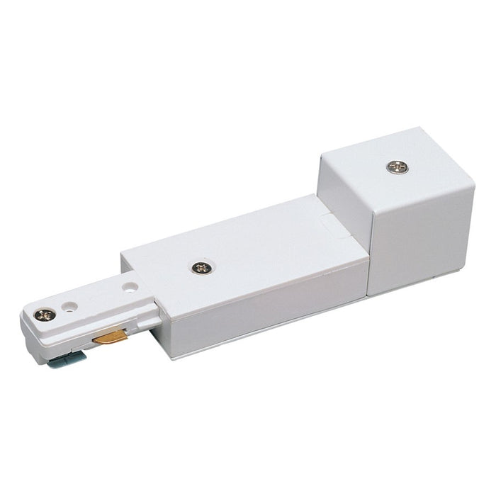 Nora Lighting Live End Conduit Feed, 1 Circuit Track, White - NT-328W