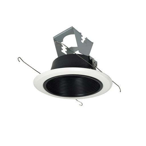 Nora Lighting 5" Stepped Baffle/Metal Ring/Bracket, Black/White - NT-5010B