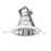 Nora Lighting 5" Reflector Cone/Metal Ring, Chrome/White - NT-5021C