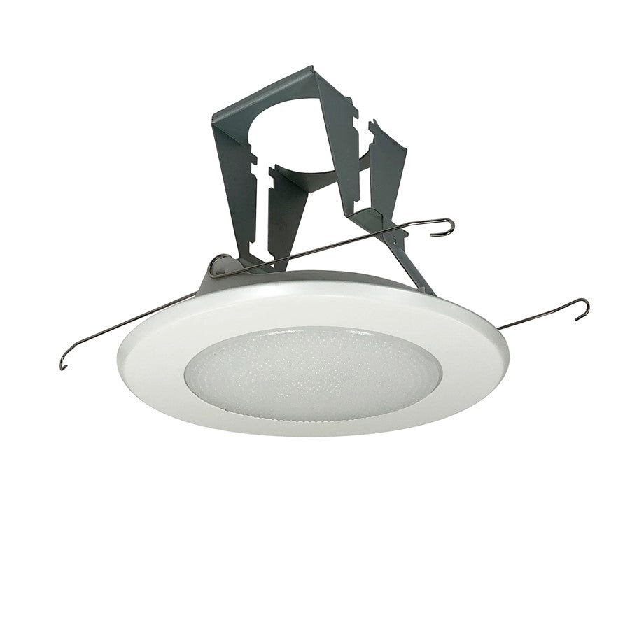 Nora Lighting 5" Albalite Lens/Metal Trim/Bracket, White - NT-5022W