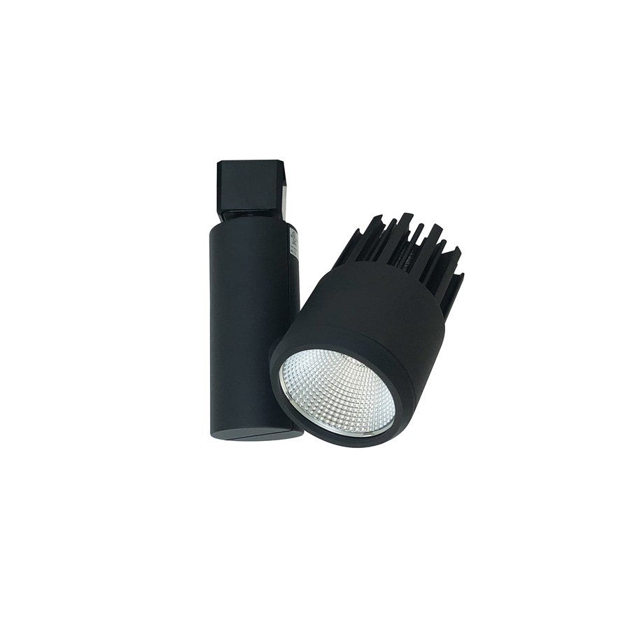 Nora Aiden LED Track Head, 1250Lm/15W/3000K, Spot/Flood, Black - NTE-845L930X15B