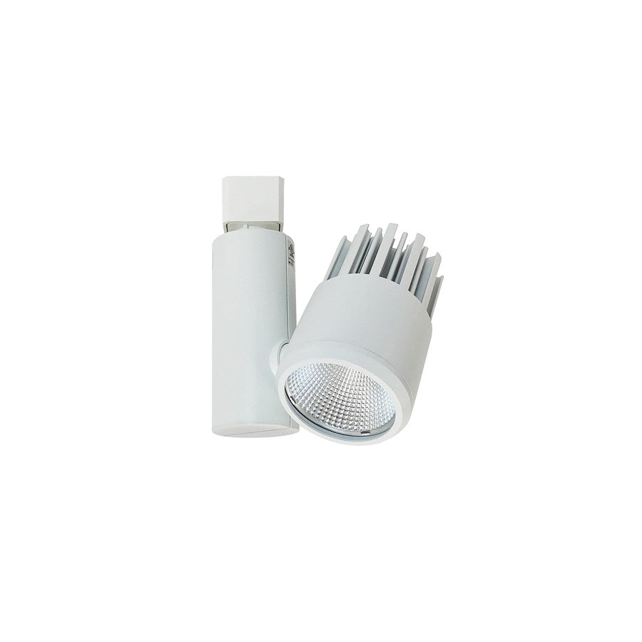 Nora Aiden LED Track Head, 1250Lm/15W/3000K, Spot/Flood, White - NTE-845L930X15W