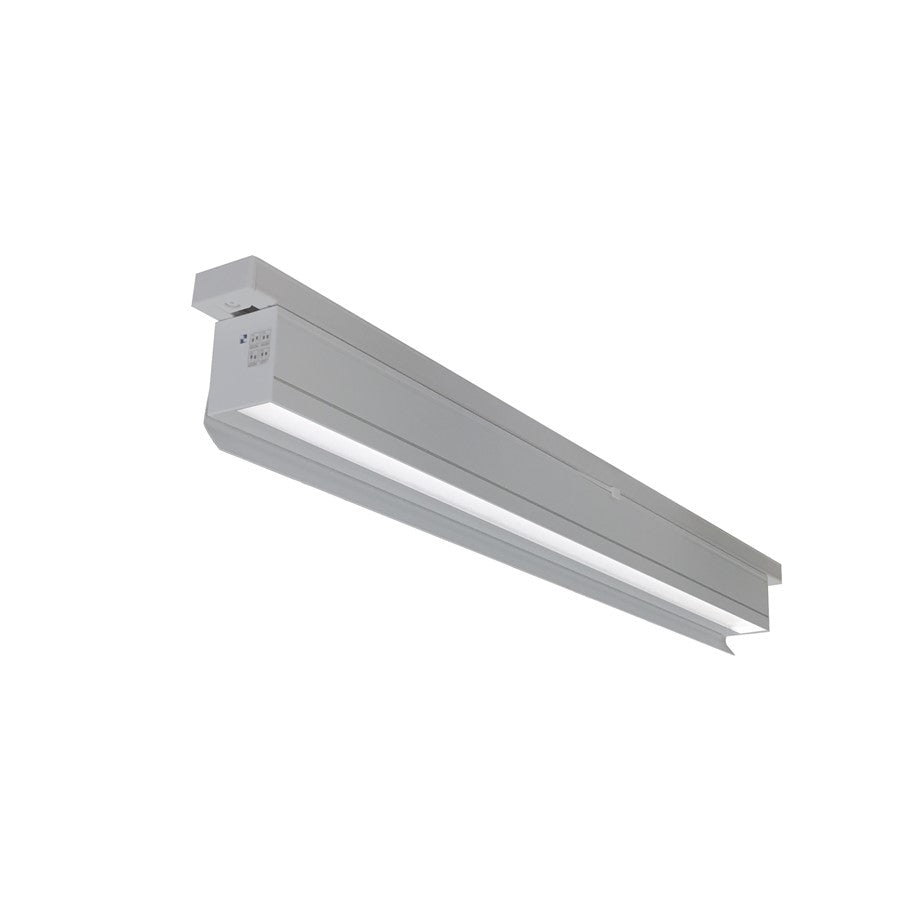 Nora 2-Ft Visor For T-Line Linear LED Track Head, Silver - NTE-LIN2VISS