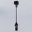 Nora Track Mount Pendant Cord, 8'-6", Candelabra Base, 60W Max, Black - NTH-160B