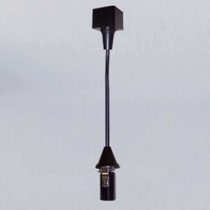 Nora Track Mount Pendant Cord, 8'-6", Candelabra Base, 60W Max, Black - NTH-160B