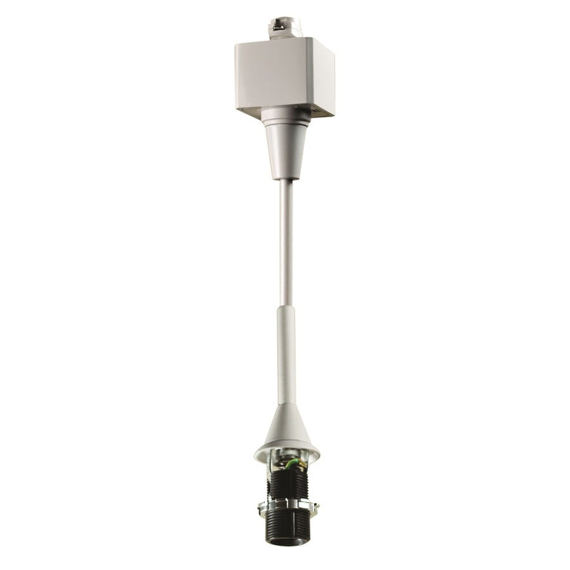 Nora Track Mounted Pendant Cord, 8'-6"/Candelabra Base/60W/Silver/WH - NTH-160W