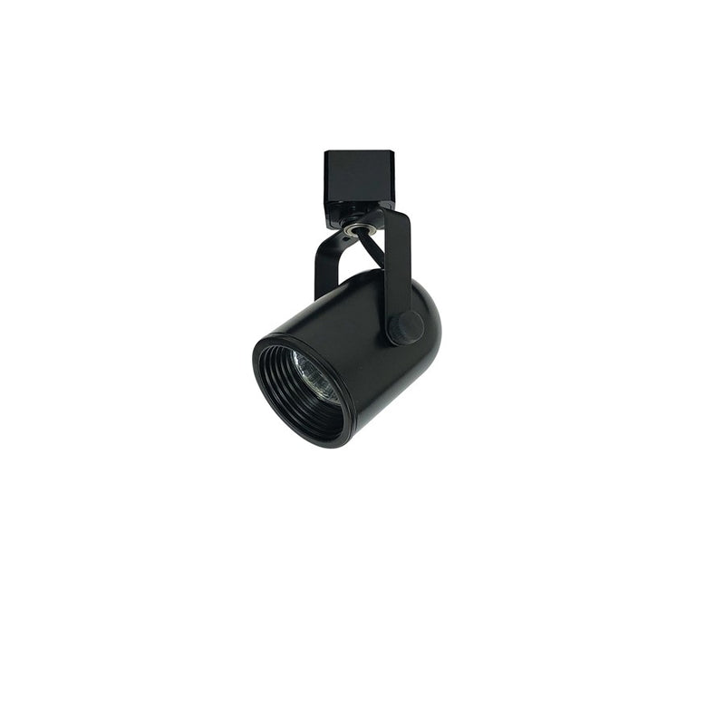 Nora Lighting Mini Baffle Round Back Cylinder Track Head, Mr16, Black - NTH-694B
