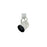 Nora Lighting Mini Baffle Round Back Cylinder Track Head, Mr16, White - NTH-694W