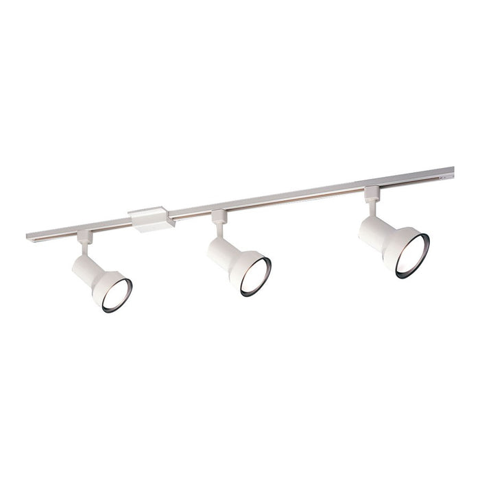Nora 4-ft Track Pack (3) Step Cyl PAR30 Track Heads, Wht - NTL-150