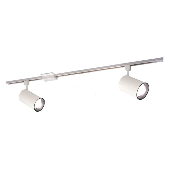 Nora 4-ft Track Pack (2) Flat Back Cyl PAR30 Track Heads, Wht - NTL-151-2H