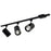 Nora 4-ft Track Pack (3) Flat Back Cyl PAR30 Track Heads, Blk - NTL-151B