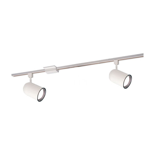 Nora 4-ft Track Pack (2) Rnd Back Cyl PAR30 Track Heads, Wht - NTL-156-2H