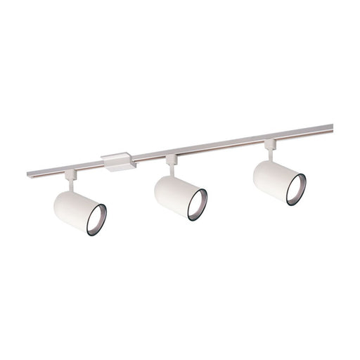 Nora 4-ft Track Pack (3) Rnd Back Cyl PAR30 Track Heads, Wht - NTL-156