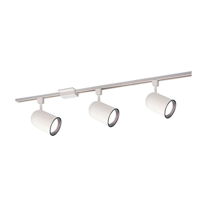 Nora 4-ft Track Pack (3) Rnd Back Cyl PAR30 Track Heads, Wht - NTL-156