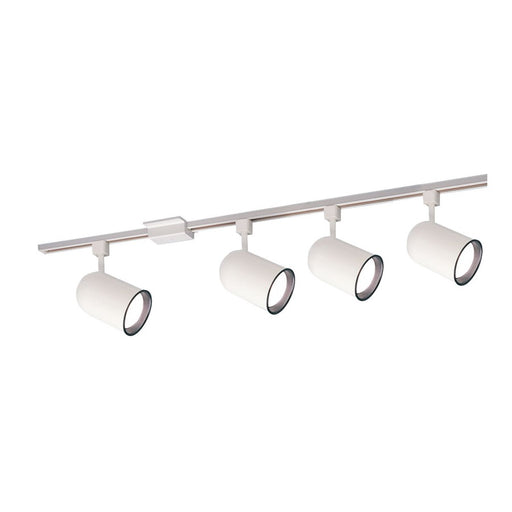 Nora 4-ft Track Pack (4) Rnd Back Cyl PAR30 Track Heads, Wht - NTL-156-4H
